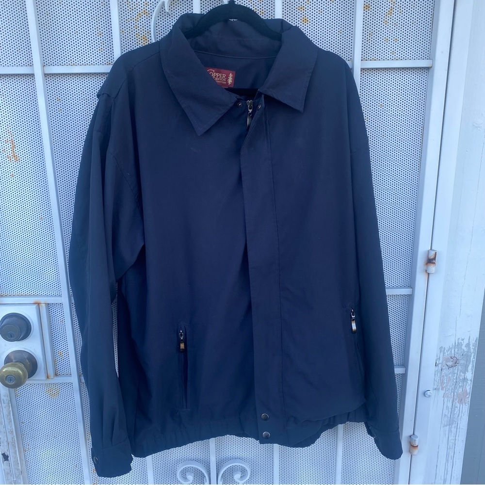 Copper Canyon men’s XLT lined long sleeve full zip up coat/jacket navy